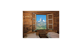 Zum Anbeißen: Das Matterhorn direkt vor dem Fenster.