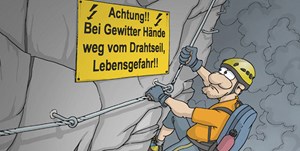 Am Klettersteig: Die besten Cartoons von Sojer