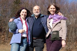 Ehrenpräsident von Mountain Wilderness International: Kurt Diemberger, hier mit Karin Lankes (li.) und Gotlind Blechschmidt (beide vom MW Deutschland Vorstand).