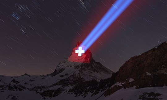 DAS Wahrzeichen der Schweiz: das Matterhorn.