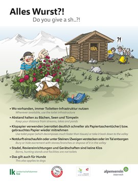 Plakat zur Kampagne "Toilette am Berg".