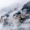 Nebel in den Dolomiten