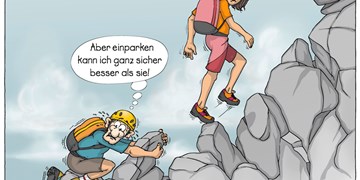 Bergsteiger-Cartoons von Georg Sojer