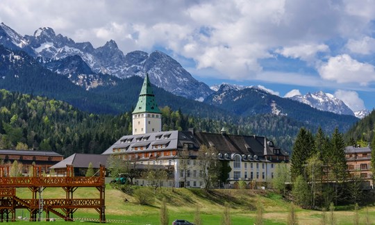 Das Luxushotel Schloss Elmau, auf dem der G7-Gipfel stattfinden wird.
