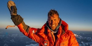 Kenton Cool am Gipfel des Mount Everest.